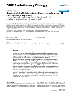 Genetic analysis of hybridization and introgression between wild