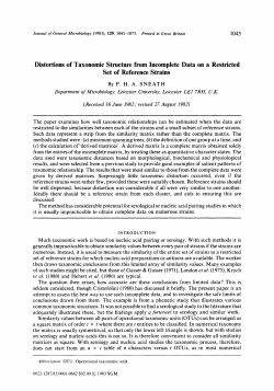 Distortions of Taxonomic Structure from Incomplete