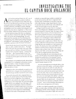 El Capitan rock avalanche