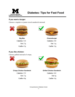 Diabetes: Tips for Fast Food