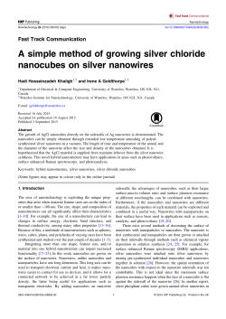 A simple method of growing silver chloride nanocubes on silver