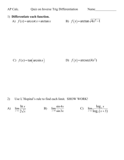 arctan 4 1 f x x =