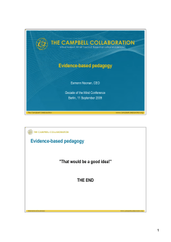 Evidence-based pedagogy_Berlin090911