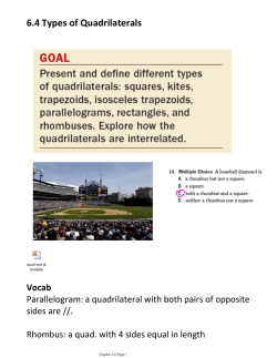 6.4 Types of Quadrilaterals