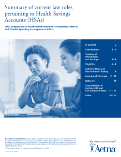 Summary of current law rules pertaining to Health