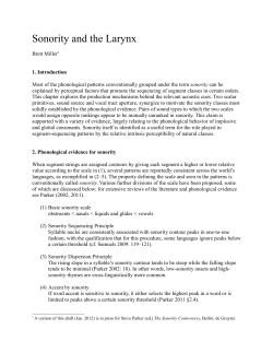 Sonority and the Larynx - LingBuzz