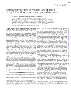 Oxidative interactions of synthetic lung epithelial lining - AJP-Lung
