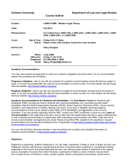 Modern Legal Theory - Carleton University