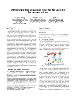 LORE: Exploiting Sequential Influence for Location