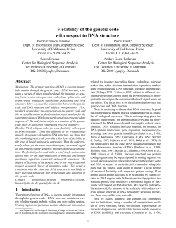 Flexibility of the genetic code with respect to DNA structure