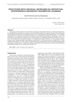 practicing with gradual increases in contextual interference