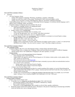 Ottenheimer Chapter 9 Change and Choice How (and Why