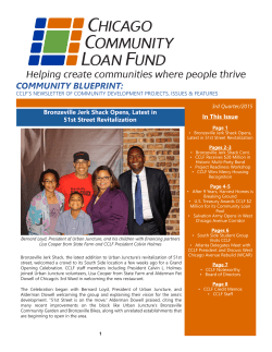COMMUNITY BLUEPRINT: - Chicago Community Loan Fund