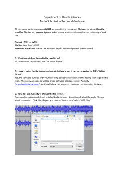 Audio submission technical guidance