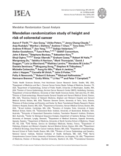 Mendelian randomization study of height and risk