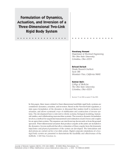 Formulation of Dynamics, Actuation, and
