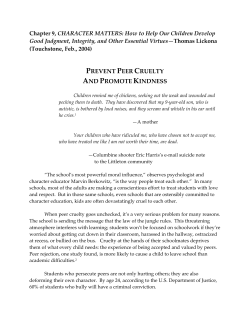 chapter 9 prevent peer cruelty promote kind