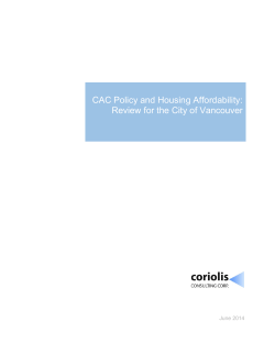 CAC Policy and Housing Affordability
