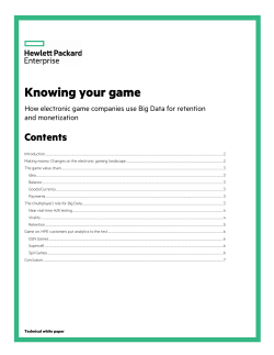 Knowing your game: How electronic game companies use Big Data