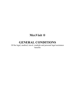MexVisit &reg; GENERAL CONDITIONS