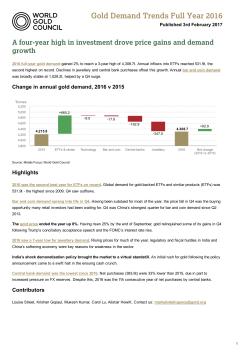 Gold Demand Trends Full Year 2016