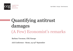 Quantifying antitrust damages - Associazione Antitrust Italiana