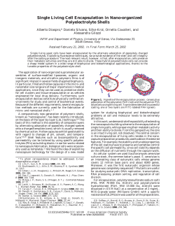 Single Living Cell Encapsulation in Nano-organized