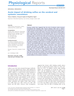 Acute impact of drinking coffee on the cerebral and systemic