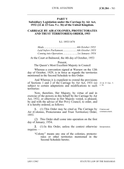 Carriage by Air (Colonies, Protectorates and Trust Territories) Order