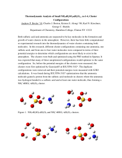 Thermodynamic Analysis of Small Ammonia-Sulfuric Acid