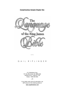 Chapter One - AV Publications