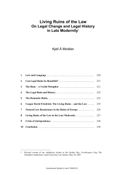 Living Ruins of the Law - Scandinavian Studies in Law