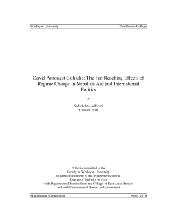 David Amongst Goliaths: The Far-Reaching Effects of