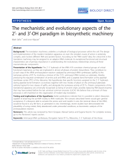 The mechanistic and evolutionary aspects of the 2