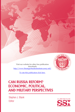Can Russia Reform? Economic, Political, and Military Perspectives