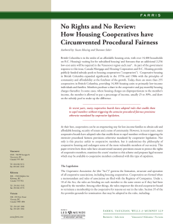 No Rights and No Review: How Housing Cooperatives have