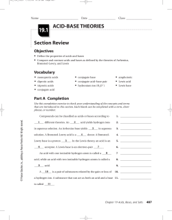 acid-base theories