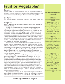 Fruit or Vegetable? - Oklahoma 4-H