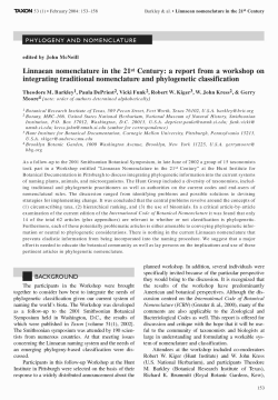 Linnaean nomenclature in the 21st Century