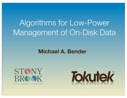 Algorithms for Low-Power Management of On