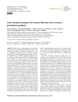 Trace element transport in western Siberian rivers