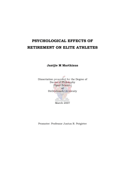 Psychological effects of retirement of elite athletes