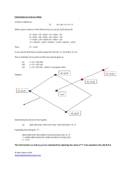 Intersection of a Line to a Plane