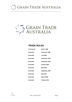GTA Trade Rules 22 February 2013