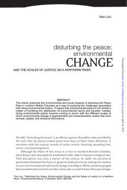 Disturbing the Peace: Environmental change