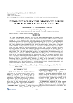 integration of poka yoke into process failure mode and