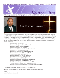 The Hurt of Humanity - New Covenant Baptist Church