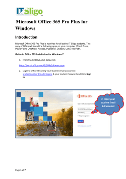 Microsoft Office 365 Pro Plus for Windows Introduction