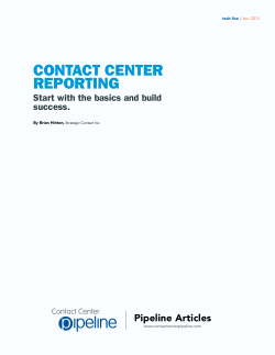 Contact Center Reporting