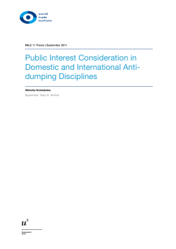 Public Interest Consideration in Domestic and International Anti